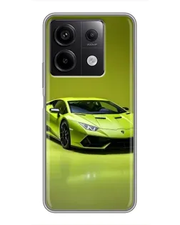 Чехол для Xiaomi Redmi Note 13 (5G) с картинкой «Салатовый Lamborghini Huracan»