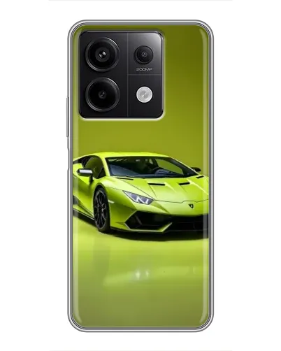 Чехол для Xiaomi Redmi Note 13 (5G) с картинкой «Салатовый Lamborghini Huracan»