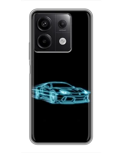 Чехол для Xiaomi Redmi Note 13 (5G) с картинкой «Неоновый контур Lamborghini»