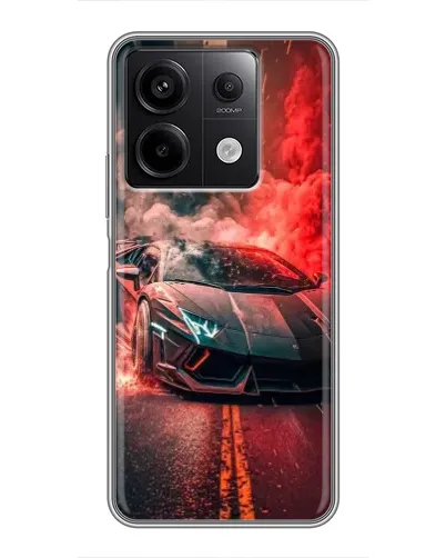 Чехол для Xiaomi Redmi Note 13 (5G) с картинкой «Lamborghini красный дым»