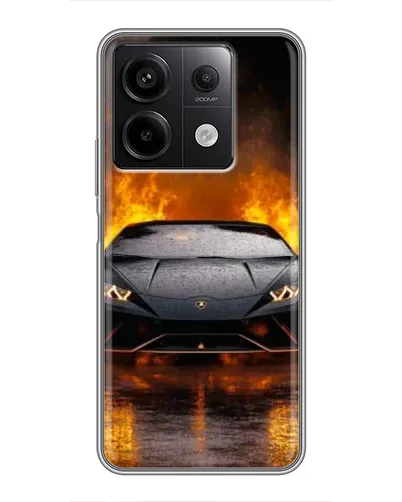 Чехол для Xiaomi Redmi Note 13 (5G) с картинкой «Lamborghini в огне»