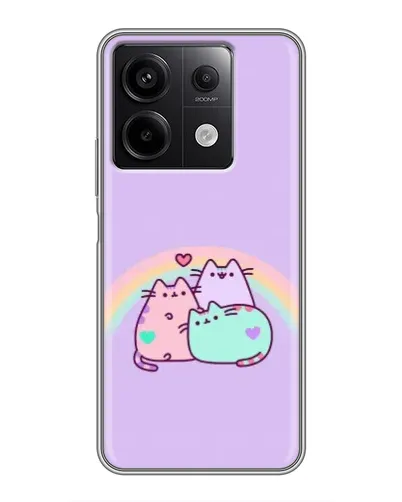 Чехол для Xiaomi Redmi Note 13 (5G) с картинкой «Радужные Пушины»