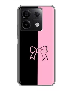 Чехол для Xiaomi Redmi Note 13 (5G) с картинкой «Половинки банта»