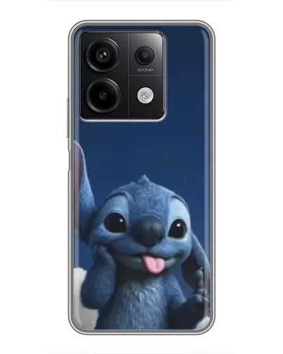 Чехол для Xiaomi Redmi Note 13 (5G) с картинкой «Стич в облаках»