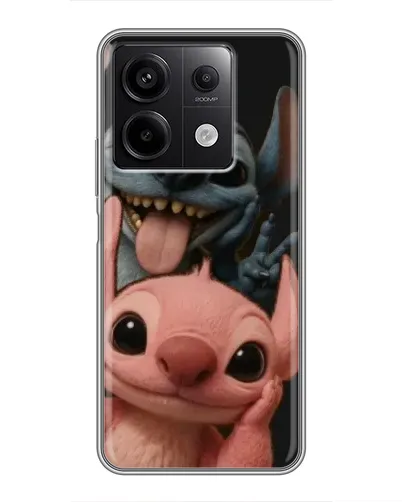 Чехол для Xiaomi Redmi Note 13 (5G) с картинкой «Стич и Ангел»