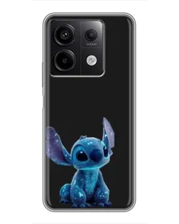 Чехол для Xiaomi Redmi Note 13 (5G) с картинкой «Стич на черном»