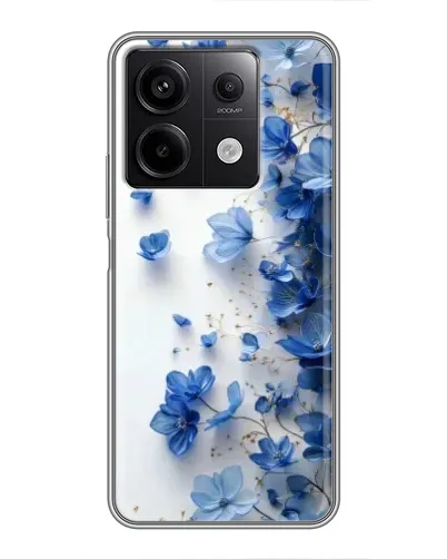 Чехол для Xiaomi Redmi Note 13 (5G) с картинкой «Голубой цветочный каскад»