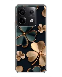 Чехол для Xiaomi Redmi Note 13 (5G) с картинкой «Клевер в золоте» Чехол для Xiaomi Redmi Note 13 (5G) с картинкой «Клевер в золоте»