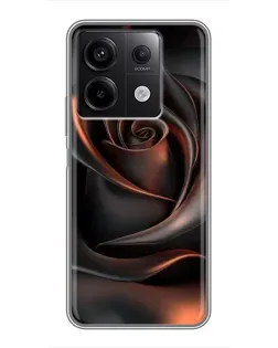 Чехол для Xiaomi Redmi Note 13 (5G) с картинкой «Шелковая черная роза» Чехол для Xiaomi Redmi Note 13 (5G) с картинкой «Шелковая черная роза»