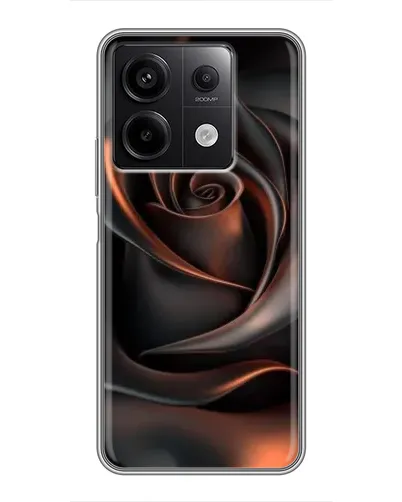 Чехол для Xiaomi Redmi Note 13 (5G) с картинкой «Шелковая черная роза»