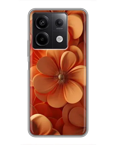 Чехол для Xiaomi Redmi Note 13 (5G) с картинкой «Оранжевый макро цветок»