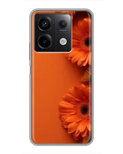 Чехол для Xiaomi Redmi Note 13 (5G) с картинкой «Оранжевые герберы»