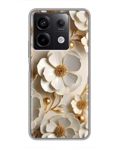 Чехол для Xiaomi Redmi Note 13 (5G) с картинкой «Белие бумажние  цвети»
