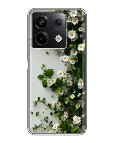 Чехол для Xiaomi Redmi Note 13 (5G) с картинкой «Ветка мелких белых цветов»