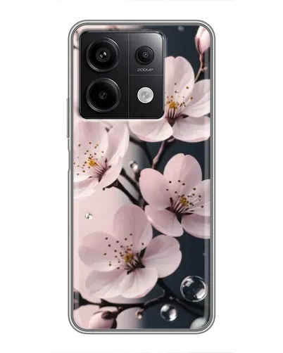 Чохол для Xiaomi Redmi Note 13 (5G) з картинкою «Ніжня сакура та краплі» Чохол для Xiaomi Redmi Note 13 (5G) з картинкою «Ніжня сакура та краплі»