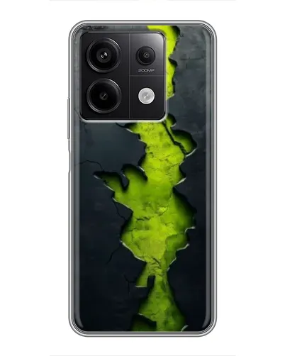 Чехол для Xiaomi Redmi Note 13 (5G) с картинкой «Салатовый разлом скалы»
