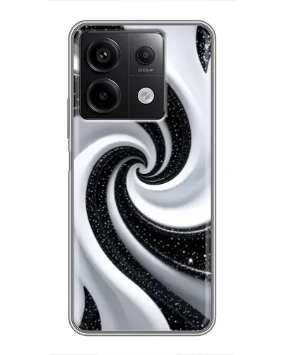 Чехол для Xiaomi Redmi Note 13 (5G) с картинкой «Черно-белая спираль»
