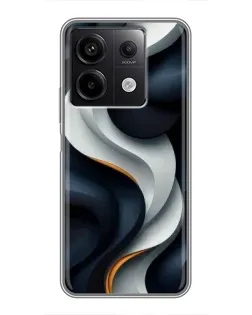 Чехол для Xiaomi Redmi Note 13 (5G) с картинкой «Объемные черно-белые ленты» Чехол для Xiaomi Redmi Note 13 (5G) с картинкой «Объемные черно-белые ленты»