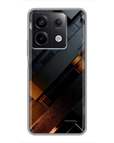 Чехол для Xiaomi Redmi Note 13 (5G) с картинкой «Черные геометрические блоки»