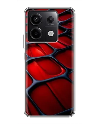 Чехол для Xiaomi Redmi Note 13 (5G) с картинкой «Красная глянцевая сетка»