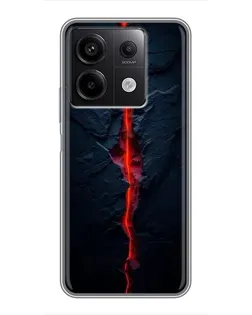 Чехол для Xiaomi Redmi Note 13 (5G) с картинкой «Kрасная лавовая трещина»