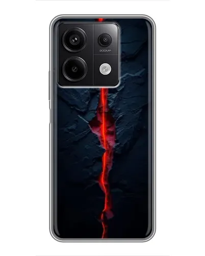 Чехол для Xiaomi Redmi Note 13 (5G) с картинкой «Kрасная лавовая трещина»