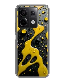 Чехол для Xiaomi Redmi Note 13 (5G) с картинкой «Жидкое желтое золото»