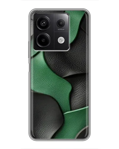 Чехол для Xiaomi Redmi Note 13 (5G) с картинкой «Зеленые кожаные волны»