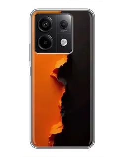 Чехол для Xiaomi Redmi Note 13 (5G) с картинкой «Оранжевый разлом»