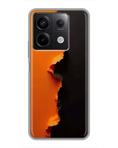 Чехол для Xiaomi Redmi Note 13 (5G) с картинкой «Оранжевый разлом»