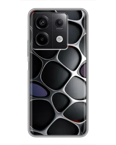 Чехол для Xiaomi Redmi Note 13 (5G) с картинкой «Объемная темная решетка»