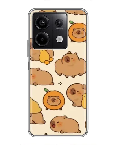 Чехол для Xiaomi Redmi Note 13 (5G) с картинкой «Капибары с апельсинами»