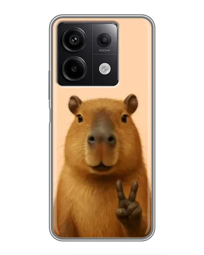 Чехол для Xiaomi Redmi Note 13 (5G) с картинкой «Капибара виктория»