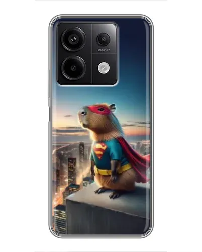 Чехол для Xiaomi Redmi Note 13 (5G) с картинкой «Капи-мен супергерой»