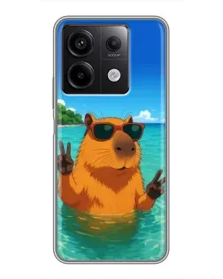 Чехол для Xiaomi Redmi Note 13 (5G) с картинкой «Морская капибара» Чехол для Xiaomi Redmi Note 13 (5G) с картинкой «Морская капибара»