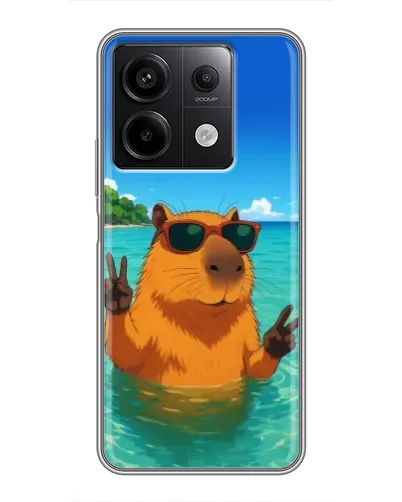 Чехол для Xiaomi Redmi Note 13 (5G) с картинкой «Морская капибара»