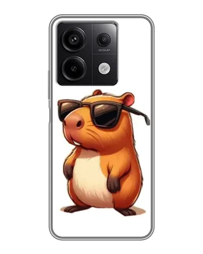 Чехол для Xiaomi Redmi Note 13 (5G) с картинкой «Капибара в очках»