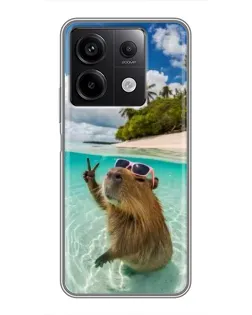 Чехол для Xiaomi Redmi Note 13 (5G) с картинкой «Капибара на море» Чехол для Xiaomi Redmi Note 13 (5G) с картинкой «Капибара на море»