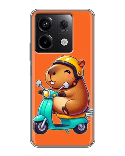 Чехол для Xiaomi Redmi Note 13 (5G) с картинкой «Капибара на скутере»