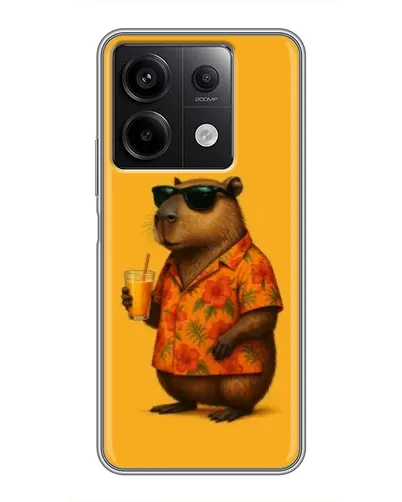 Чехол для Xiaomi Redmi Note 13 (5G) с картинкой «Капибара на отдыхе»