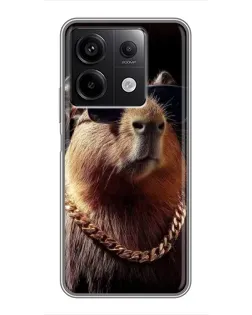 Чехол для Xiaomi Redmi Note 13 (5G) с картинкой «Капибара золотая цепь» Чехол для Xiaomi Redmi Note 13 (5G) с картинкой «Капибара золотая цепь»