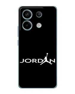 Чехол для Xiaomi Redmi Note 13 Pro (5G) с картинкой «Jordan White Logo»