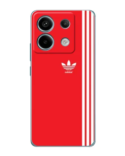 Чехол для Xiaomi Redmi Note 13 Pro (5G) с картинкой «Красный минимализм Adidas»