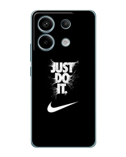 Чехол для Xiaomi Redmi Note 13 Pro (5G) с картинкой «Текстовый принт Nike»