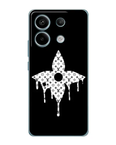 Чехол для Xiaomi Redmi Note 13 Pro (5G) с картинкой «Цветочная монограмма»