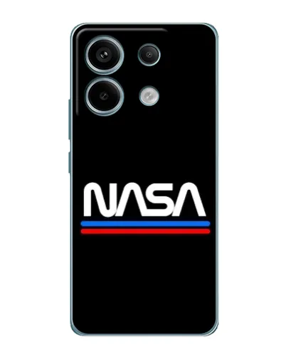 Чехол для Xiaomi Redmi Note 13 Pro (5G) с картинкой «NASA — классика Red Blue»