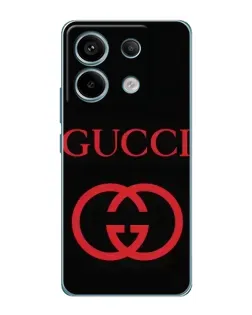 Чехол для Xiaomi Redmi Note 13 Pro (5G) с картинкой «Gucci — красный логотип»