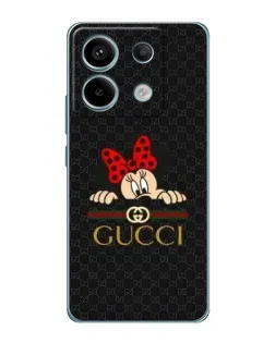 Чехол для Xiaomi Redmi Note 13 Pro (5G) с картинкой «Минни Маус Gucci — черный»