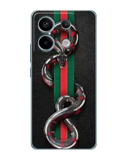 Чохол для Xiaomi Redmi Note 13 Pro (5G) з картинкою «Gucci — змія на смузі» Чохол для Xiaomi Redmi Note 13 Pro (5G) з картинкою «Gucci — змія на смузі»