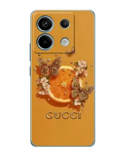 Чохол для Xiaomi Redmi Note 13 Pro (5G) з картинкою «Gucci — золоті метелики» Чохол для Xiaomi Redmi Note 13 Pro (5G) з картинкою «Gucci — золоті метелики»